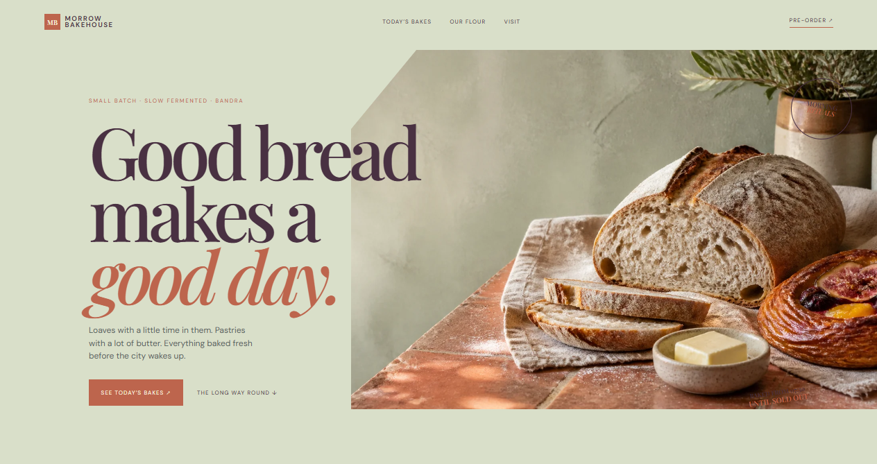 Bakery Modern Landing Page